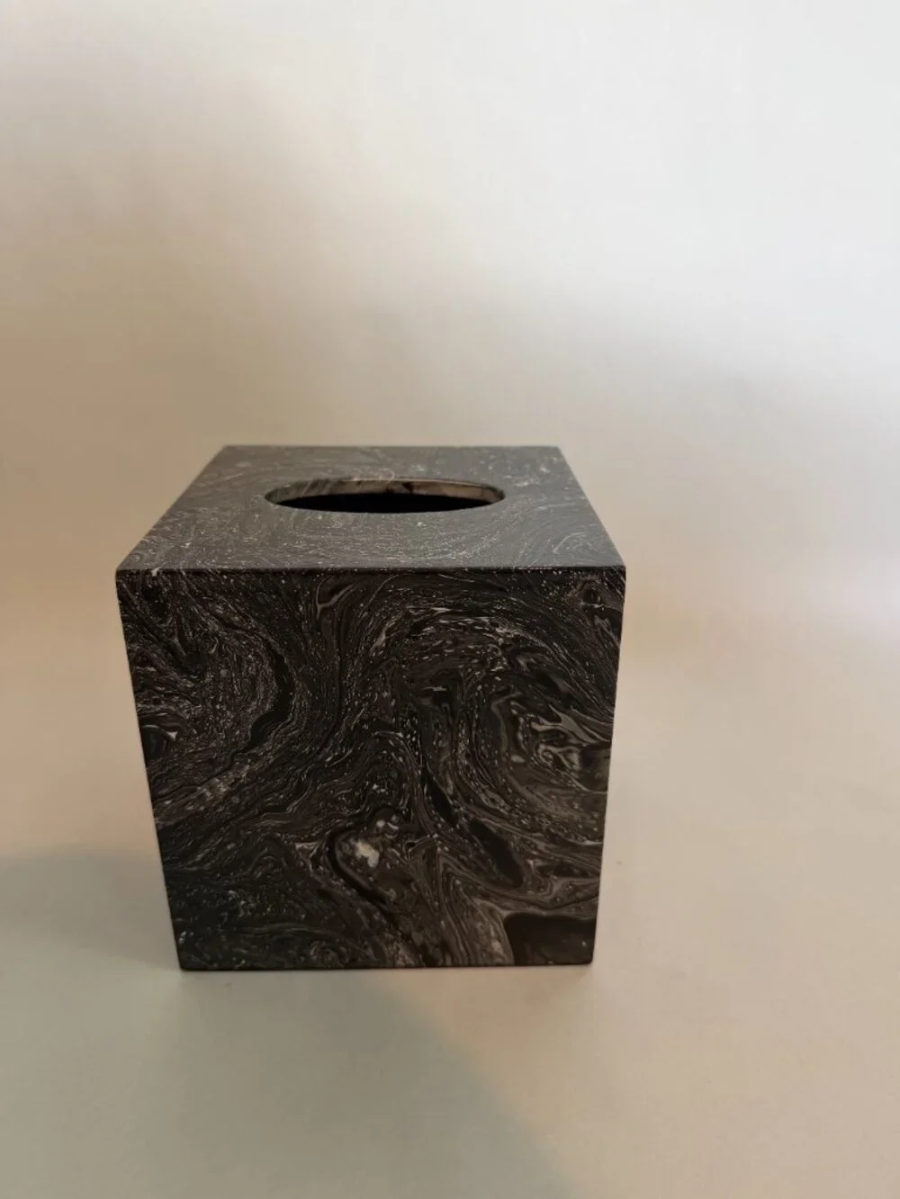 Pigeon and Poodle - Micco Black Marble - Designer Tissue Box Cover